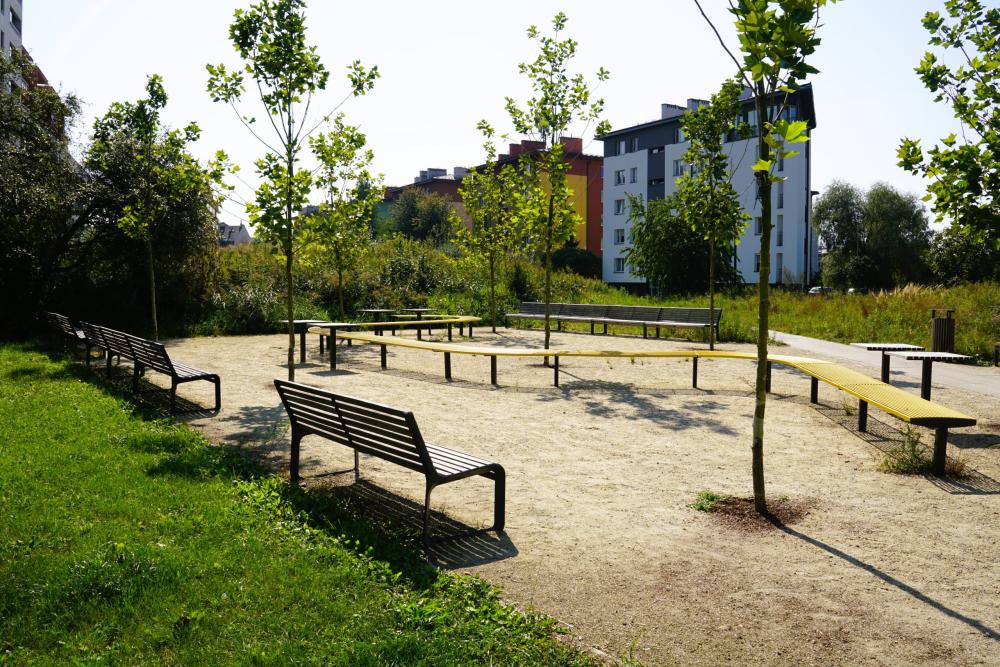 Park z funkcją ogródka przy ul. Jahody w Krakowie